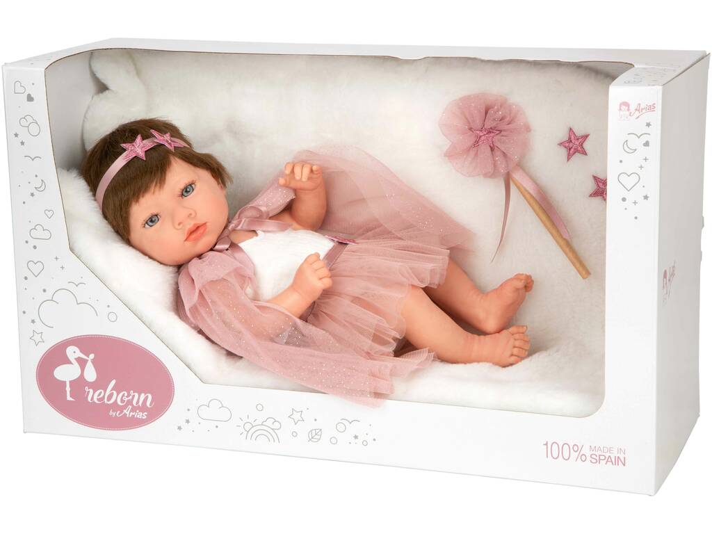 Bambola Reborn Princess Rosa da 38 cm con copertina