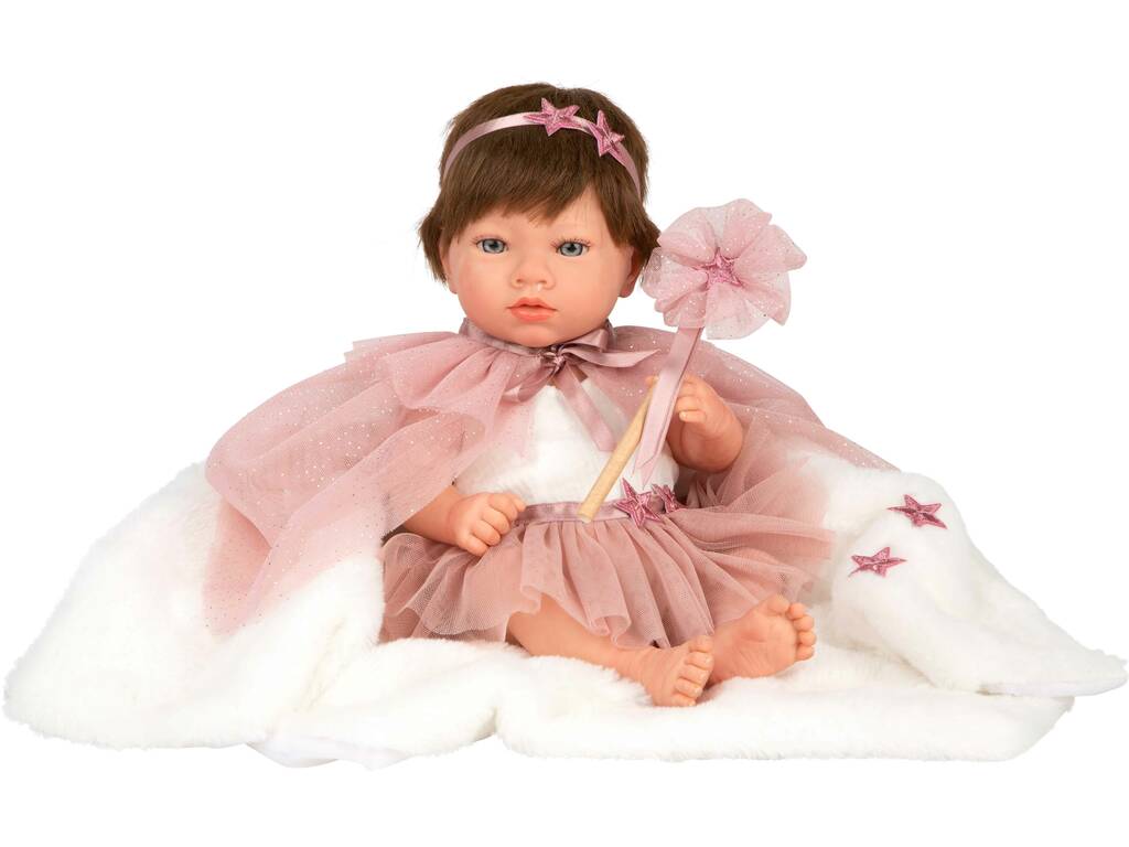 Bambola Reborn Princess Rosa da 38 cm con copertina