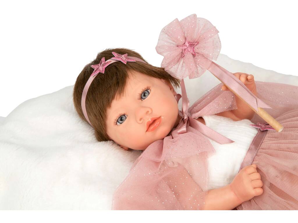 Bambola Reborn Princess Rosa da 38 cm con copertina