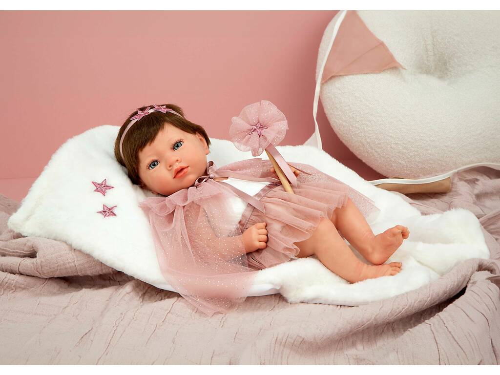 Bambola Reborn Princess Rosa da 38 cm con copertina