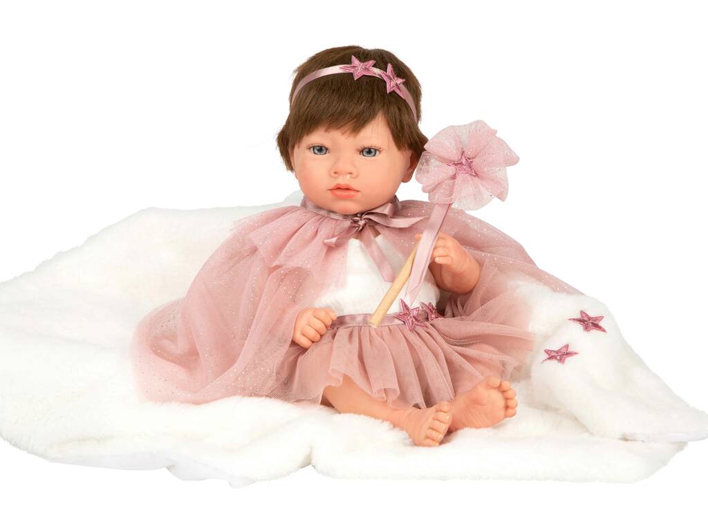 Bambola Reborn Princess Rosa da 38 cm con copertina