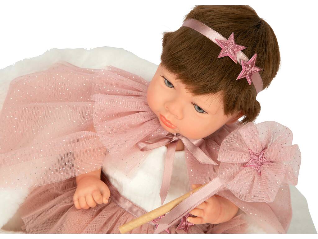 Bambola Reborn Princess Rosa da 38 cm con copertina