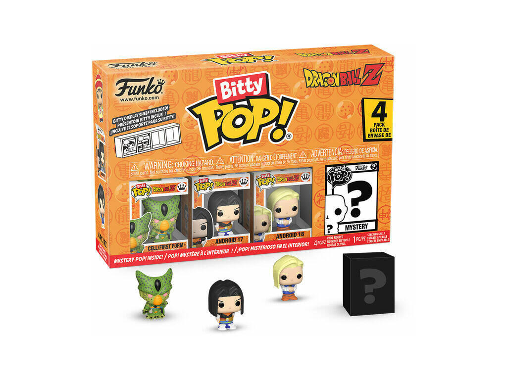 Funko Pop Bitty Dragon Ball Z Pack 4 mini Figuras com Cell