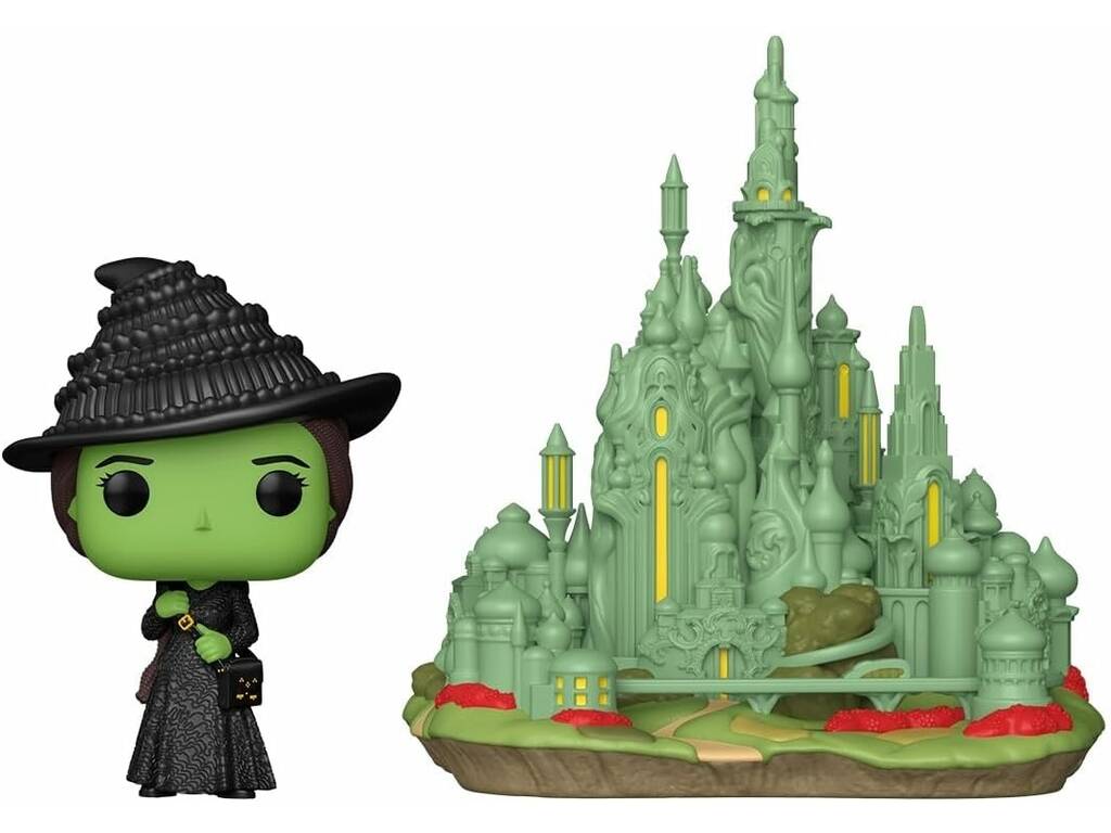 Funko Pop Town Wicked Figura Elphaba con Città di Smeraldo
