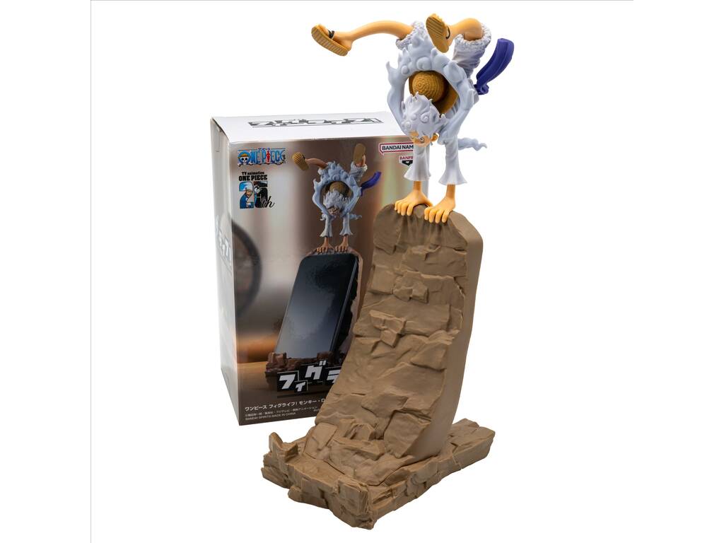 One Piece FL Vol. 2 Figura Monkey D. Luffy Gear5 con base per cellulare