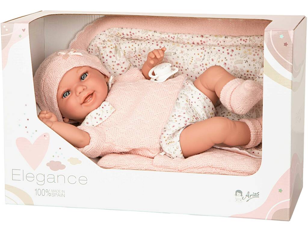 Bambola Elegance Babyto Rosa da 35 cm con peso reale e copertina