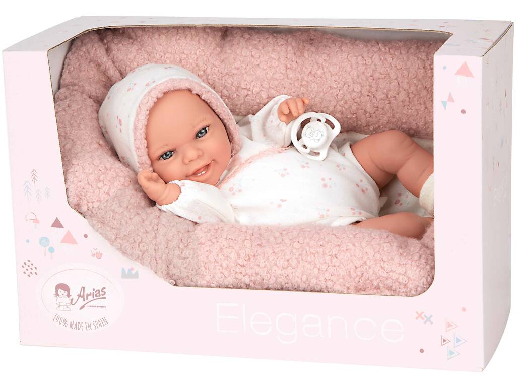 Bambola Elegance Babyto Rosa 30 cm con cuscino