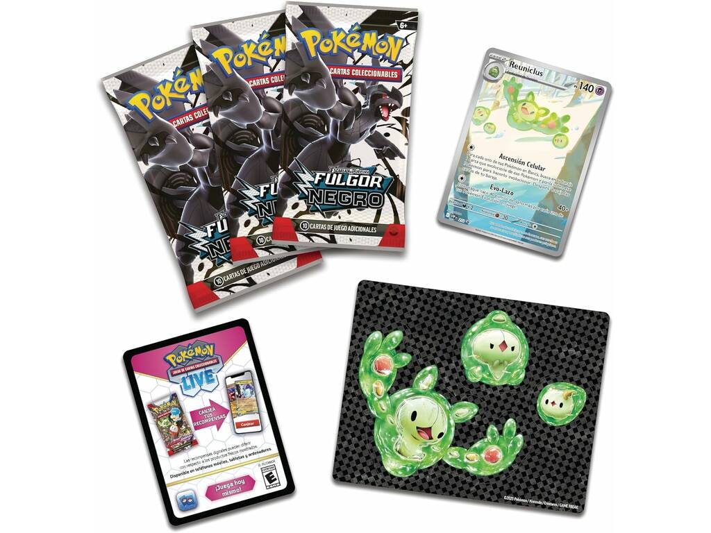Pokémon TCG Escarlata e Púrpura Brilho Negro Blister Coleção com Autocolantes Especiais