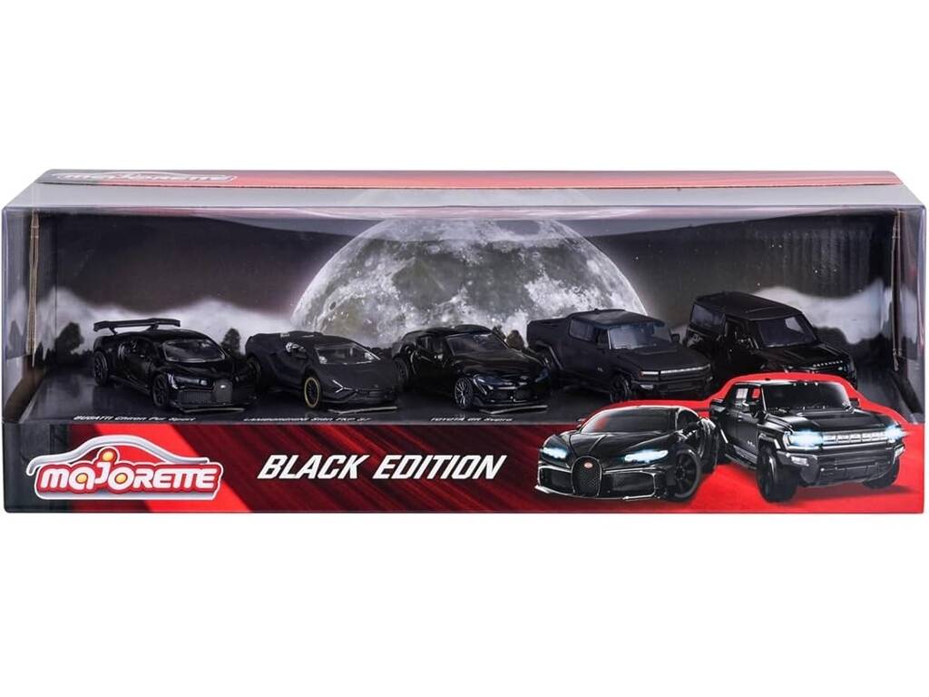 Majorette Pack 5 auto Black Edition