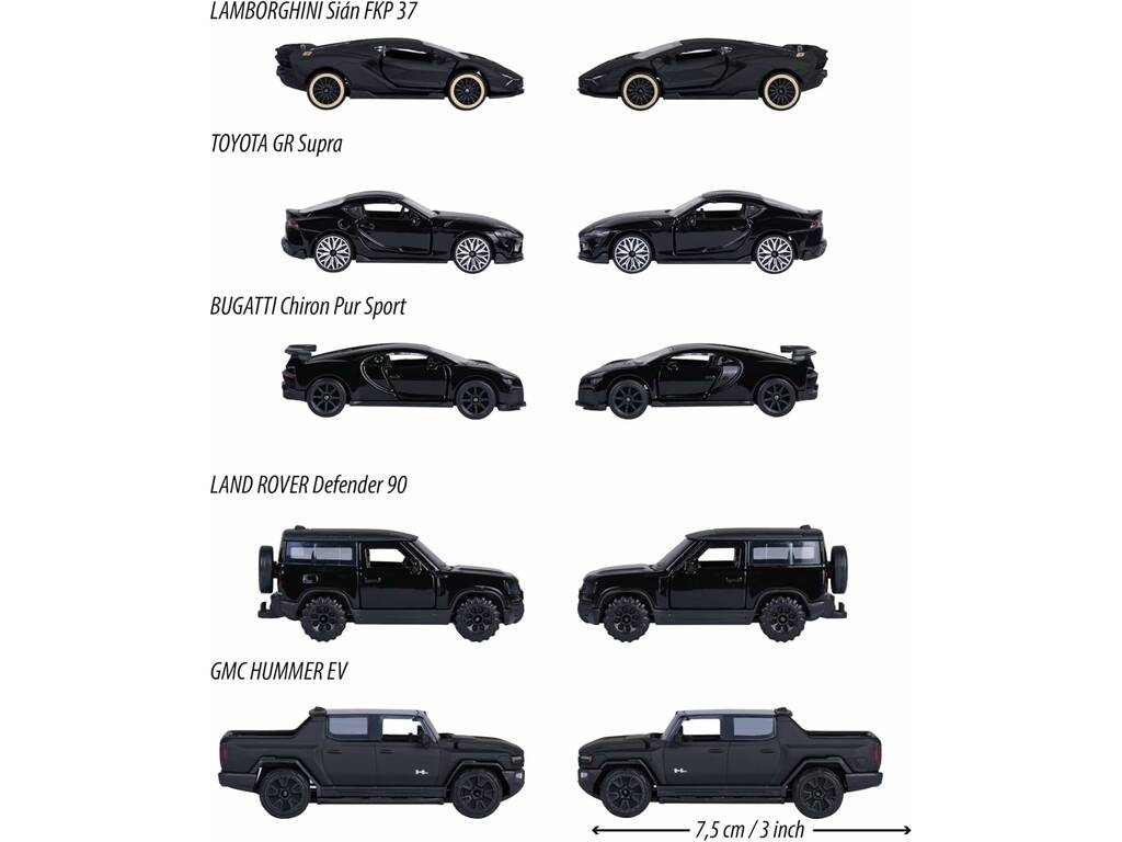 Majorette Pack 5 auto Black Edition