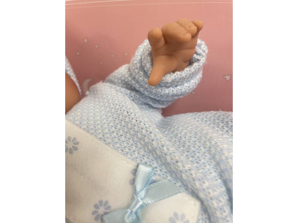 Bambola neonata Daniela da 35 cm con 36 suoni e ciuccio