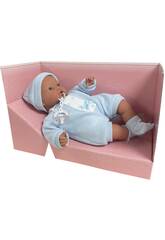 Bambola neonata Daniela da 35 cm con 36 suoni e ciuccio