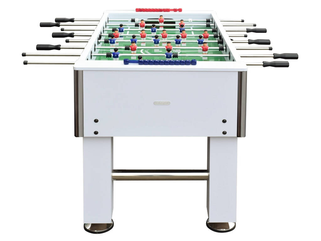 Calciobalilla da salotto semiprofessionale bianco 140x74x88 cm