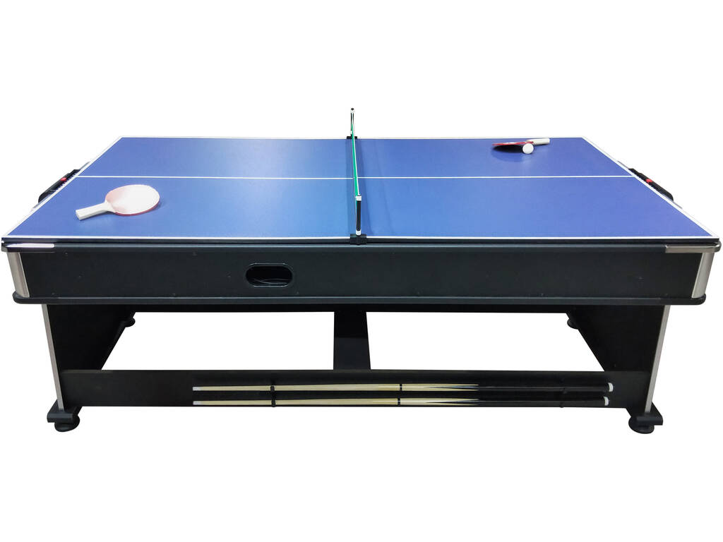 Tavolo Multigioco 4 in 1 Girevole Olimpus 203,5x112x81 cm con Tappetino Rosso