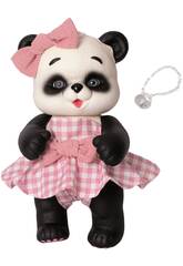 Muñeca Oso Panda de 25 cm con Vestido Rosa
