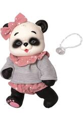 Bambola Orso Panda da 25 cm con maglione grigio