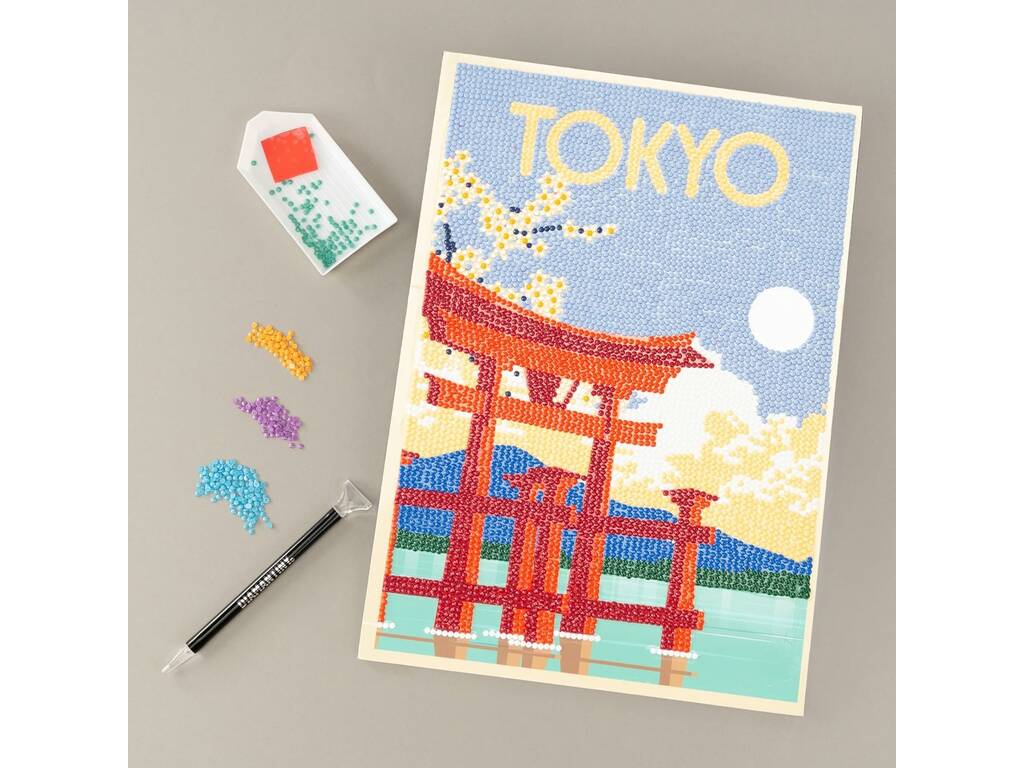 Diamantiny Decorare con gemme Cartolina di Tokyo