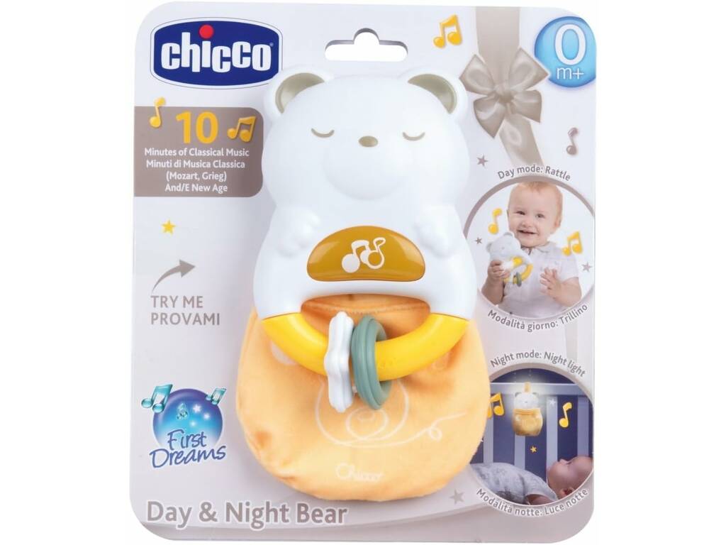 Orsacchiotto Giorno e Notte 2 in 1 con luci e suoni