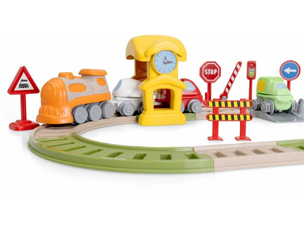 Voie de train électronique avec locomotive motorisée