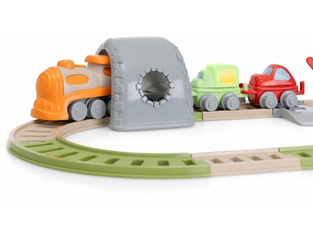 Voie de train électronique avec locomotive motorisée