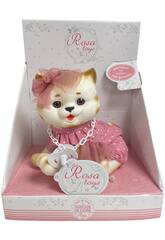 Bambola Gattino Beige di 23 cm con vestito rosa