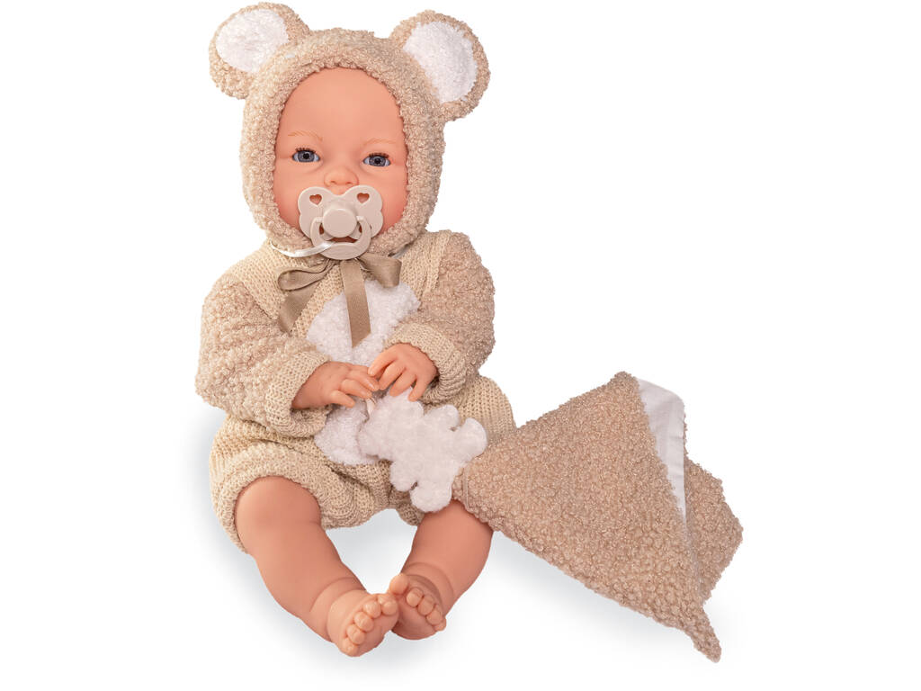 Bambola Bebè Bimba Lagrimitas da 37 cm con costume da orsacchiotto