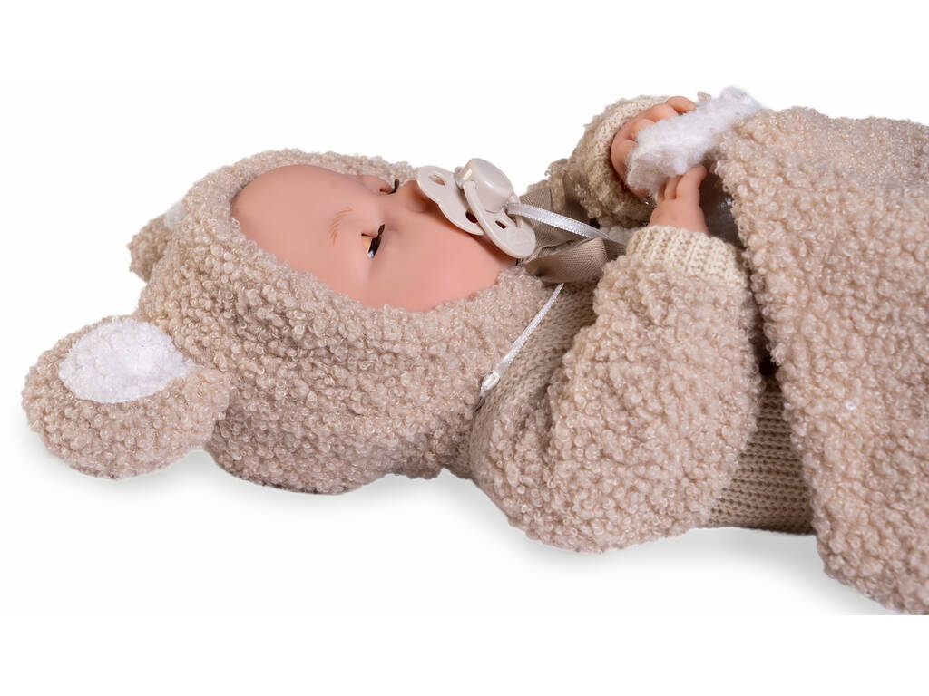 Bambola Bebè Bimba Lagrimitas da 37 cm con costume da orsacchiotto