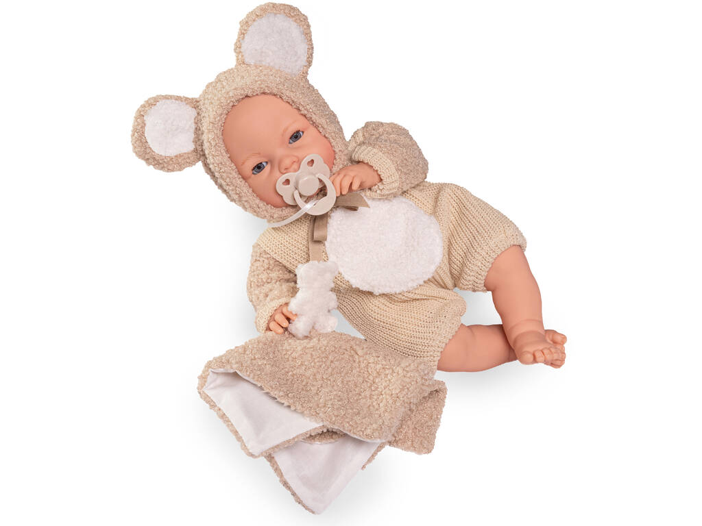 Bambola Bebè Bimba Lagrimitas da 37 cm con costume da orsacchiotto
