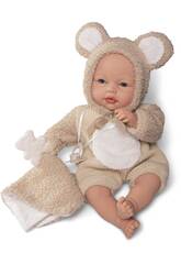 Bambola Bebè Bimba Lagrimitas da 37 cm con costume da orsacchiotto