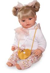 Bambola bebè neonata Beni con lacrimette, 42 cm, con borsetta