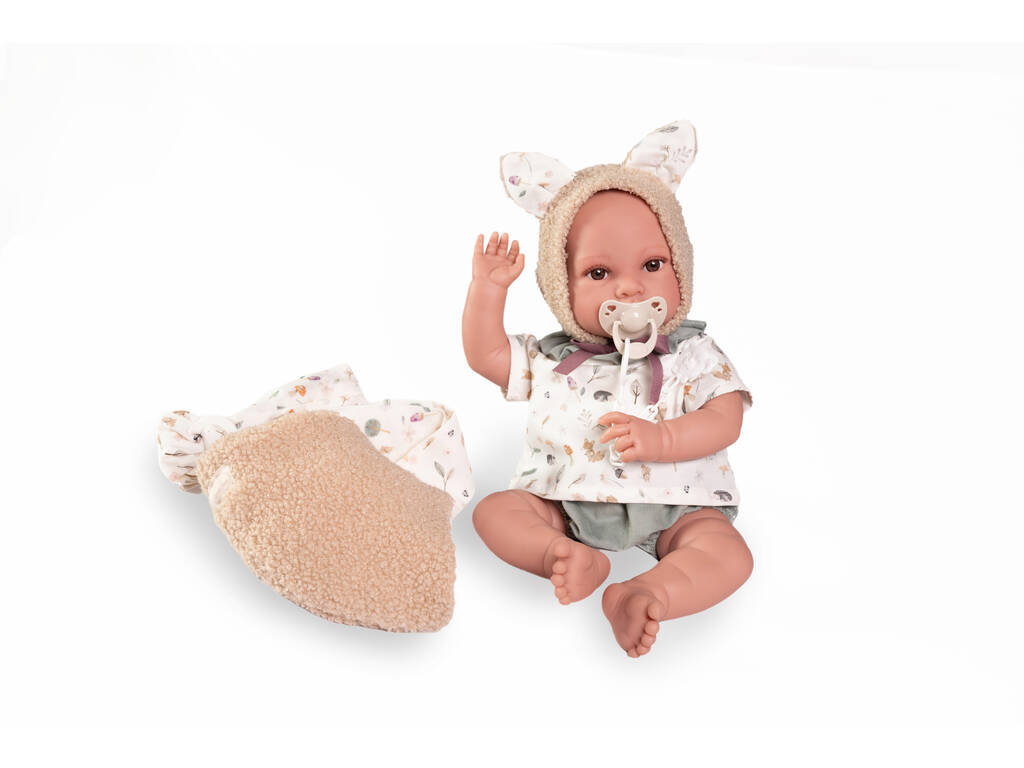 Bambolotto Bebè Neonato Erik de 42 Cm Con portabebé