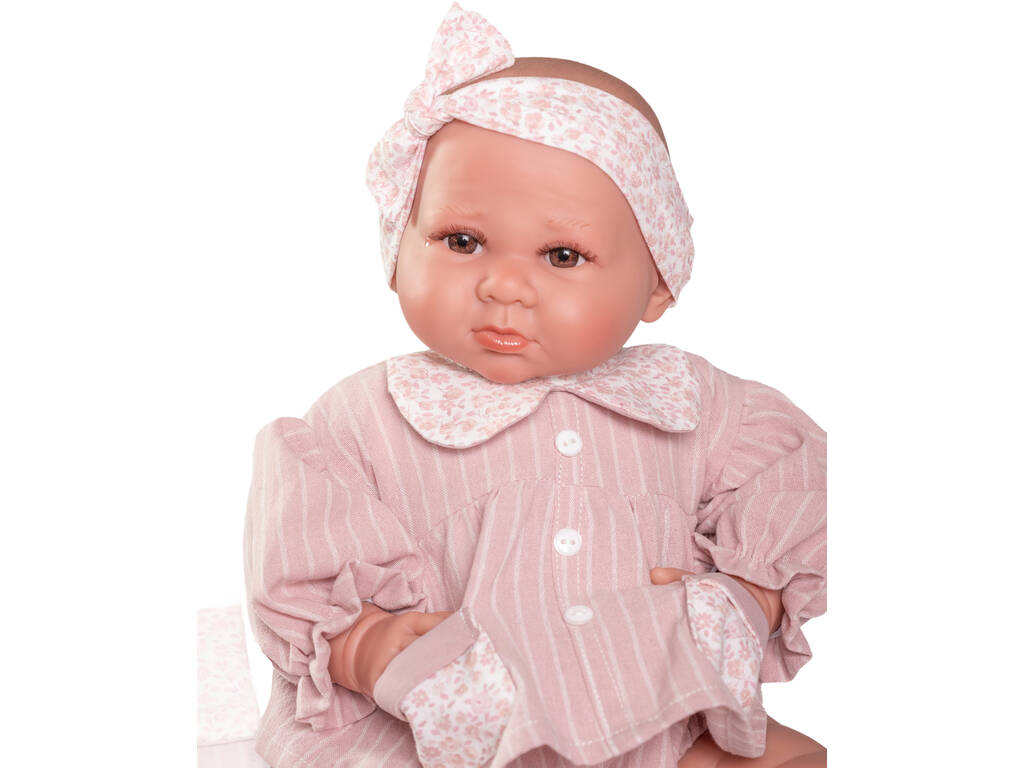 Bambola neonata Luca di 42 cm con borsetta