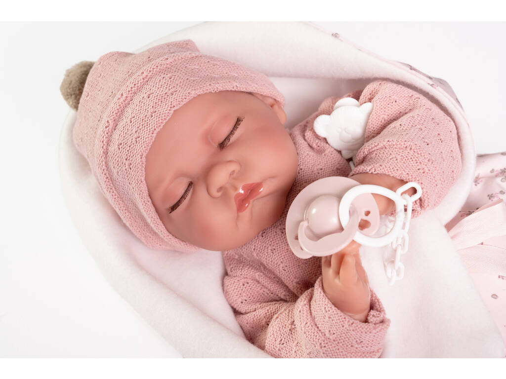 Bambola Bebè Neonato Luna di 42 cm con copertina
