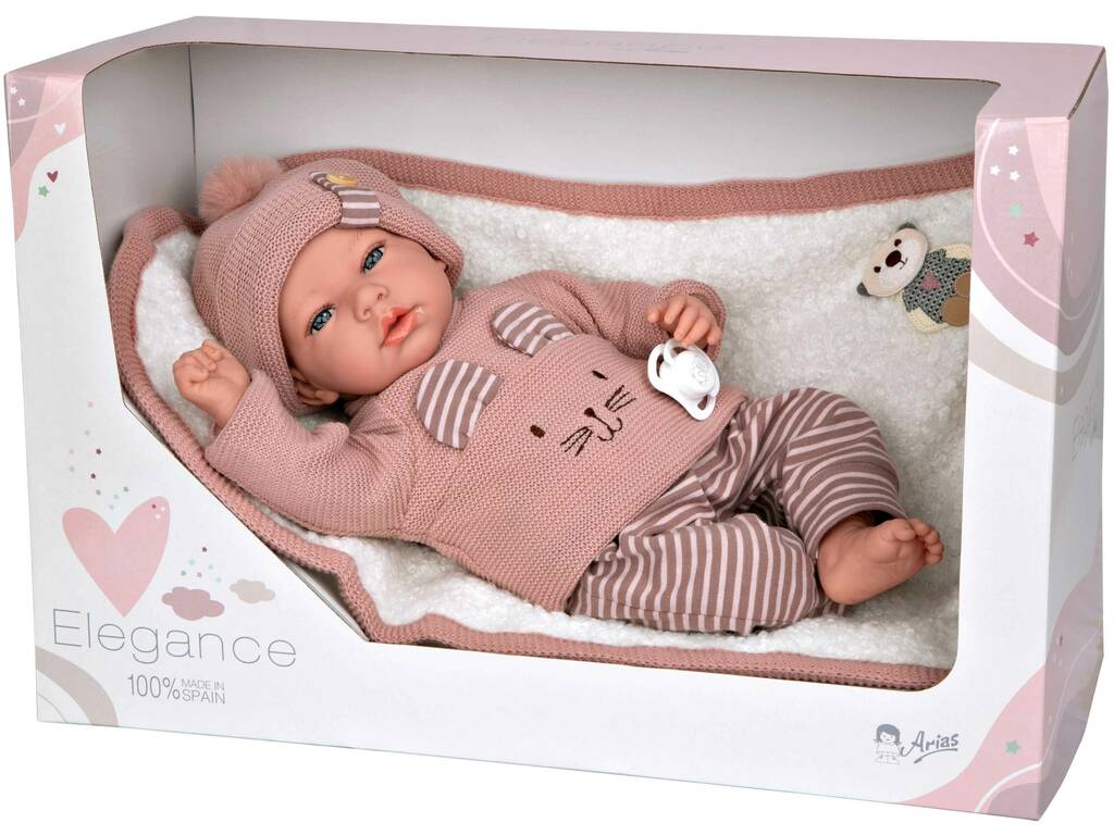 Bambola Elegance Andie con coperta 40 cm