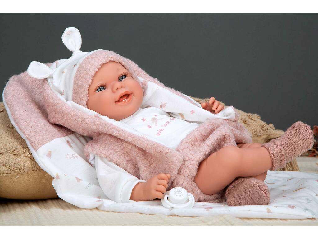 Bambola Elegance Bebè appena nata Colin 40 cm con cuscino