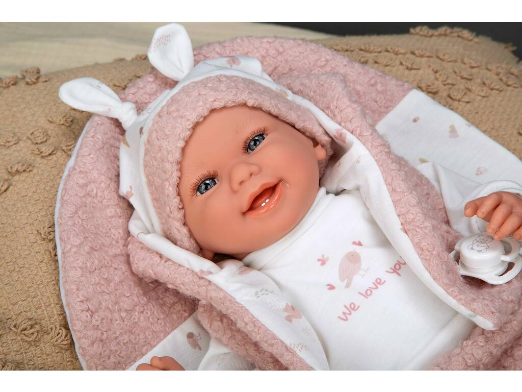 Bambola Elegance Bebè appena nata Colin 40 cm con cuscino