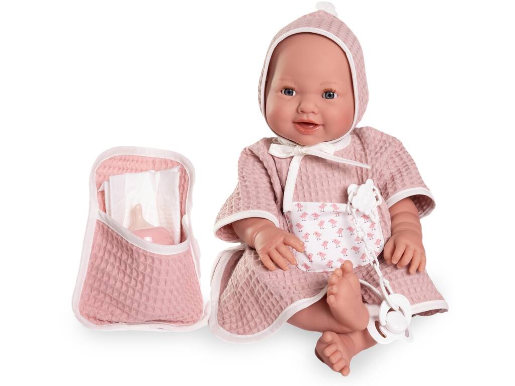 Bambola neonata Mia fa pipì, 42 cm, con vasca da bagno e accessori
