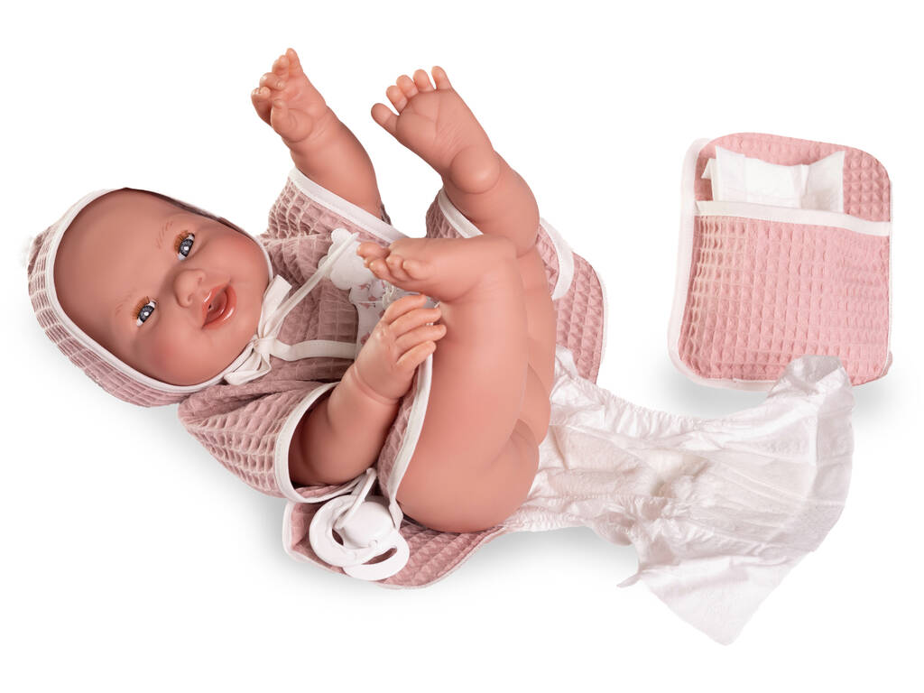 Bambola neonata Mia fa pipì, 42 cm, con vasca da bagno e accessori