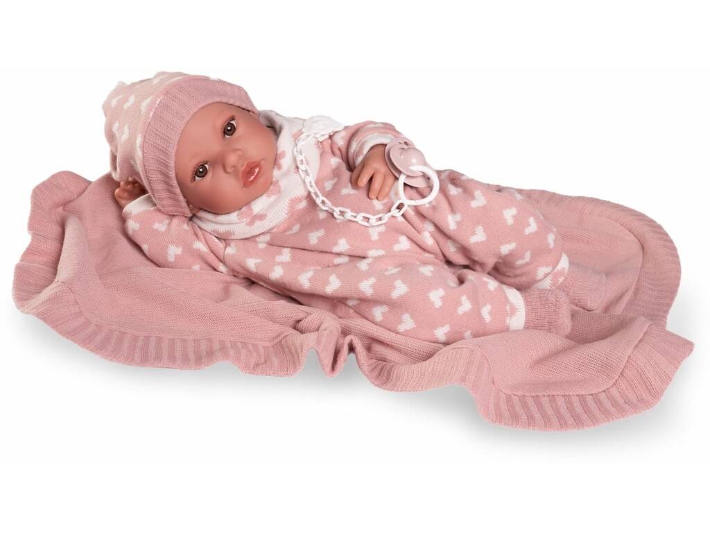 Bambola neonata Erika di 42 cm con copertina