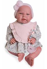 Bambola Bebè Sweet Reborn Lea di 42 cm con bavaglino Antonio Juan 80327