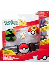 Pokémon Clip N Go Figur mit Ball und Gürtel von Jazwares