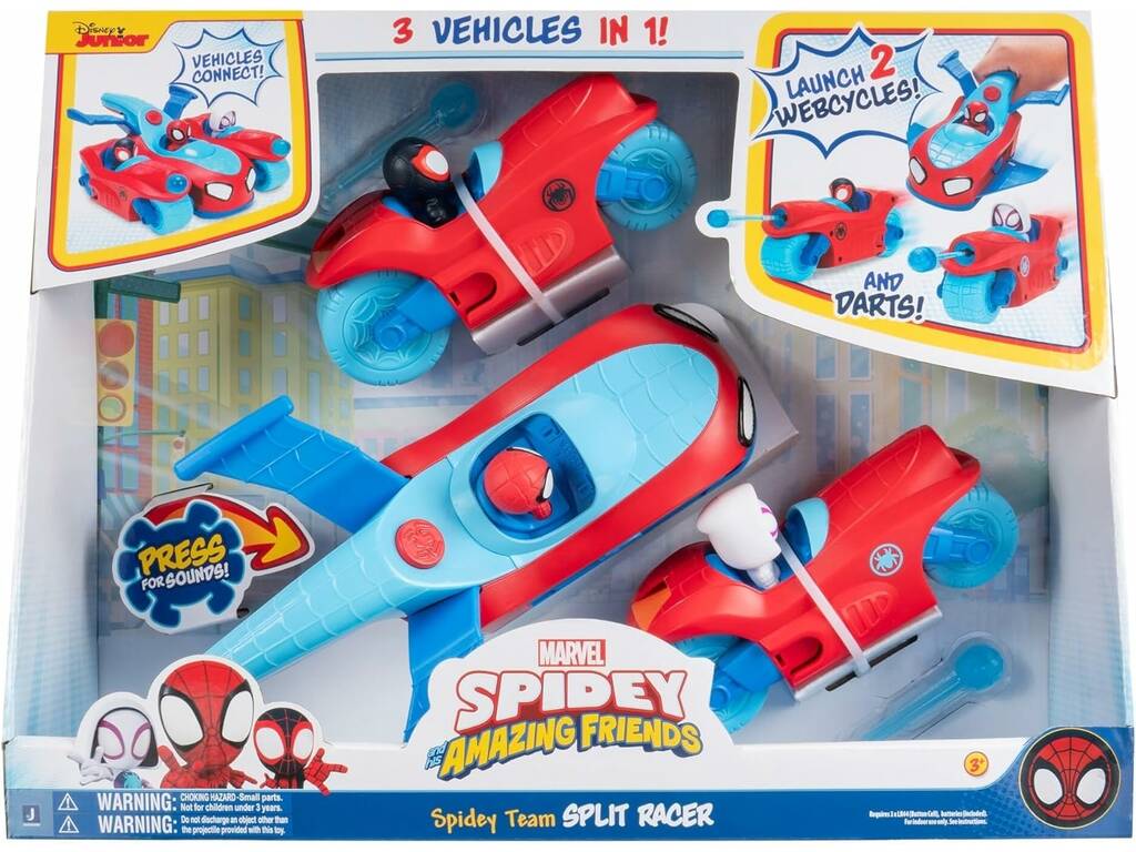 Marvel Spidey And His Amazing Friends Il team di Spidey Split Racer