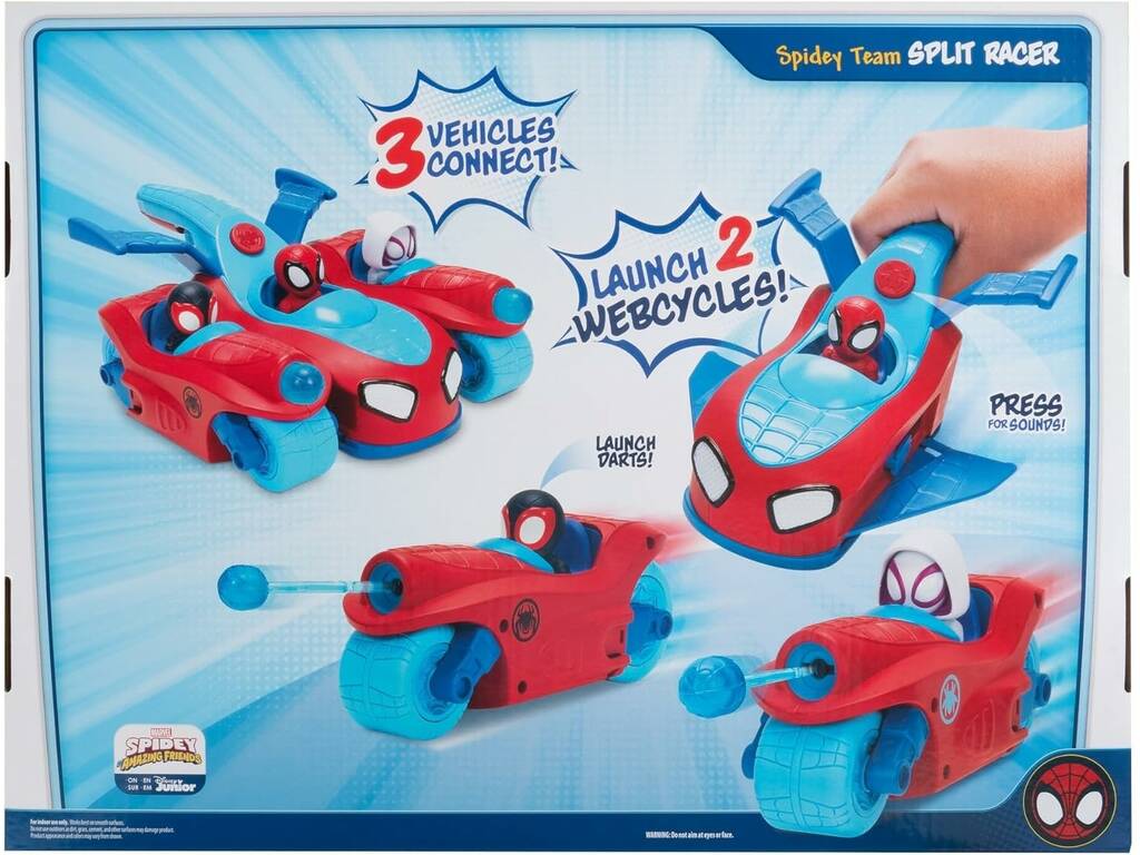 Marvel Spidey And His Amazing Friends Il team di Spidey Split Racer