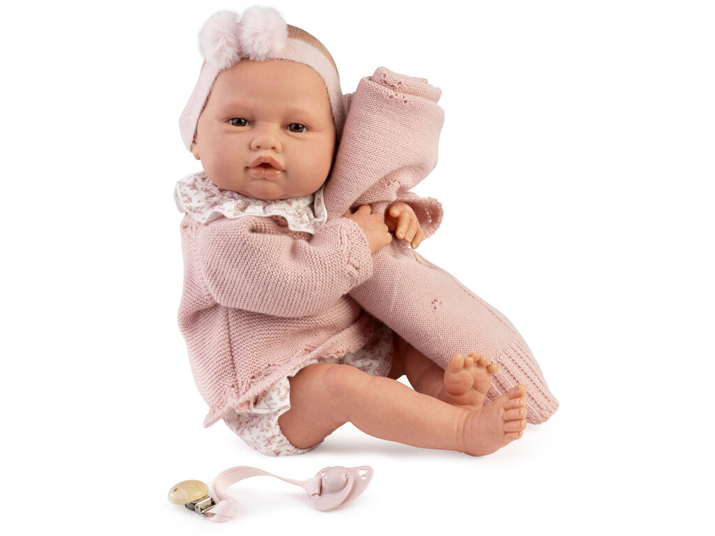 Bambola Bebè Reborn Love 50 cm con completo in maglia