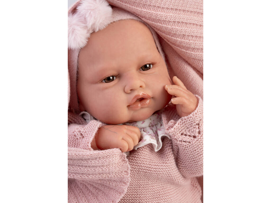 Bambola Bebè Reborn Love 50 cm con completo in maglia
