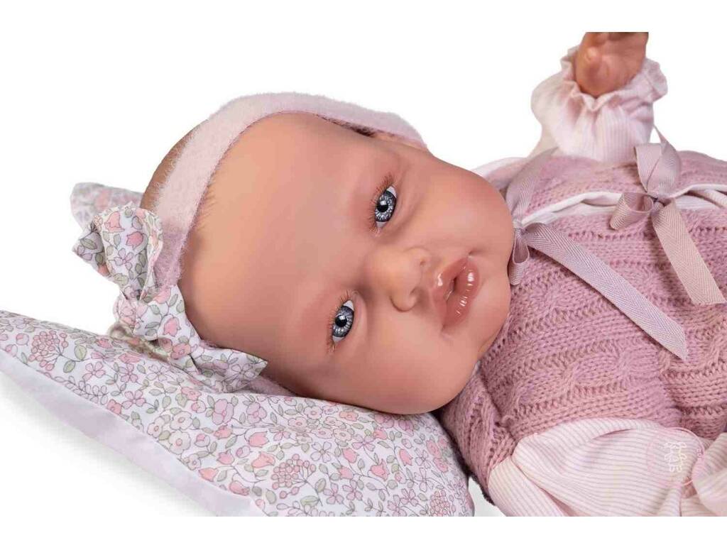 Muñeca Bebé Babydoo Posturitas De 50 Cm Con Chaleco