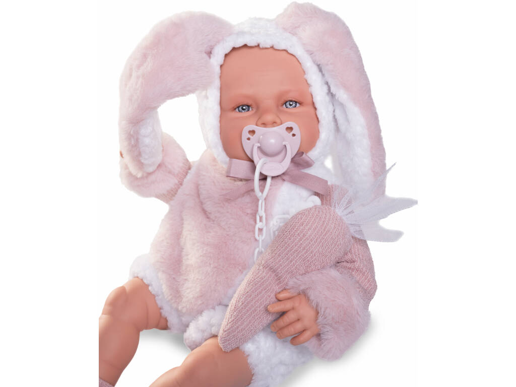 Bambola Bebè Babydoo da 50 cm con completo da coniglietta