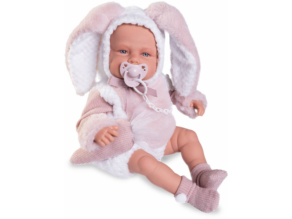 Bambola Bebè Babydoo da 50 cm con completo da coniglietta