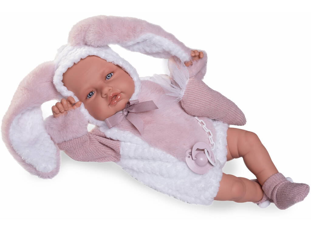 Bambola Bebè Babydoo da 50 cm con completo da coniglietta
