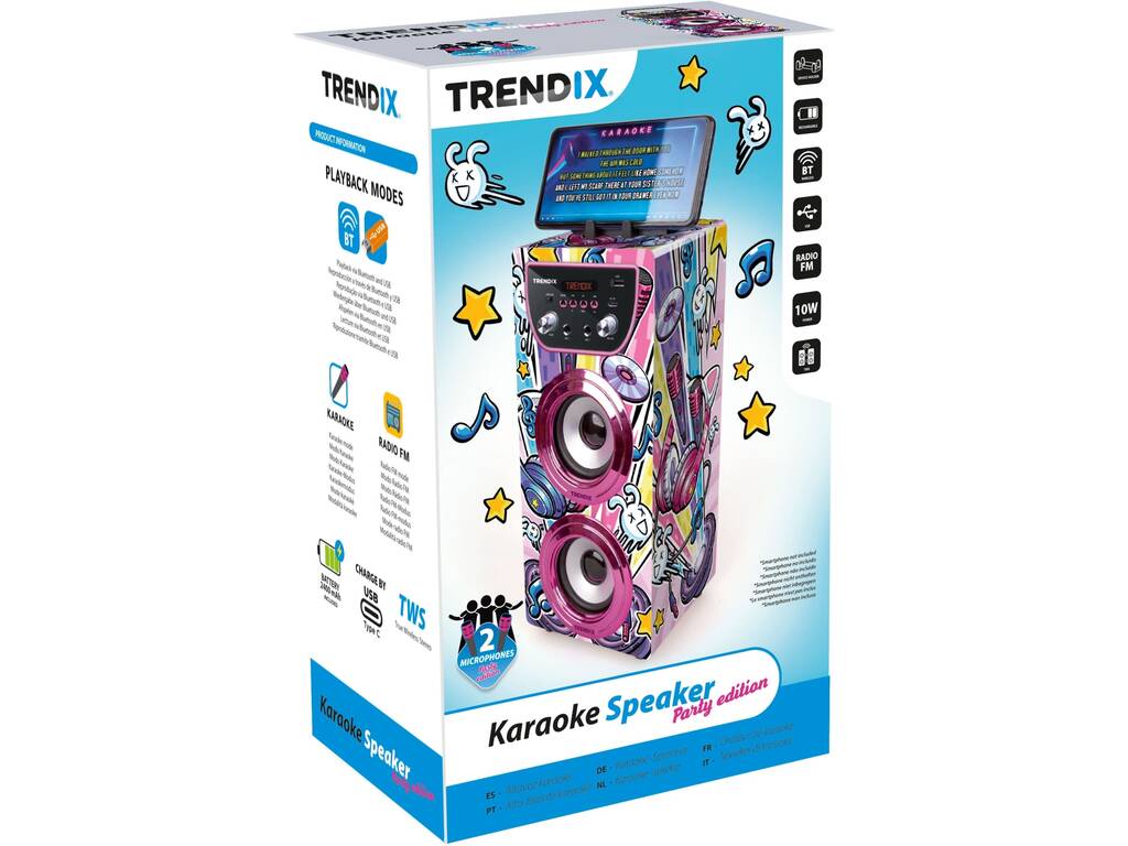 Trendix Karaoke Speaker Party Edition com Microfones
